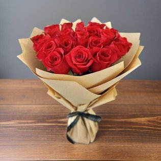 24 red roses bouquet