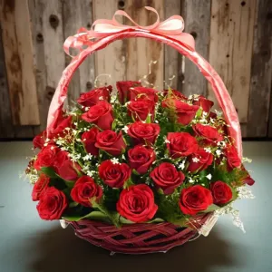 Crimson Love Basket Crimson Love Basket