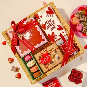 Love Always Cane Basket Valentine Hamper Love Always Cane Basket Valentine Hamper