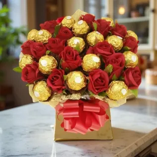 Velvet Ferrero Rose Box